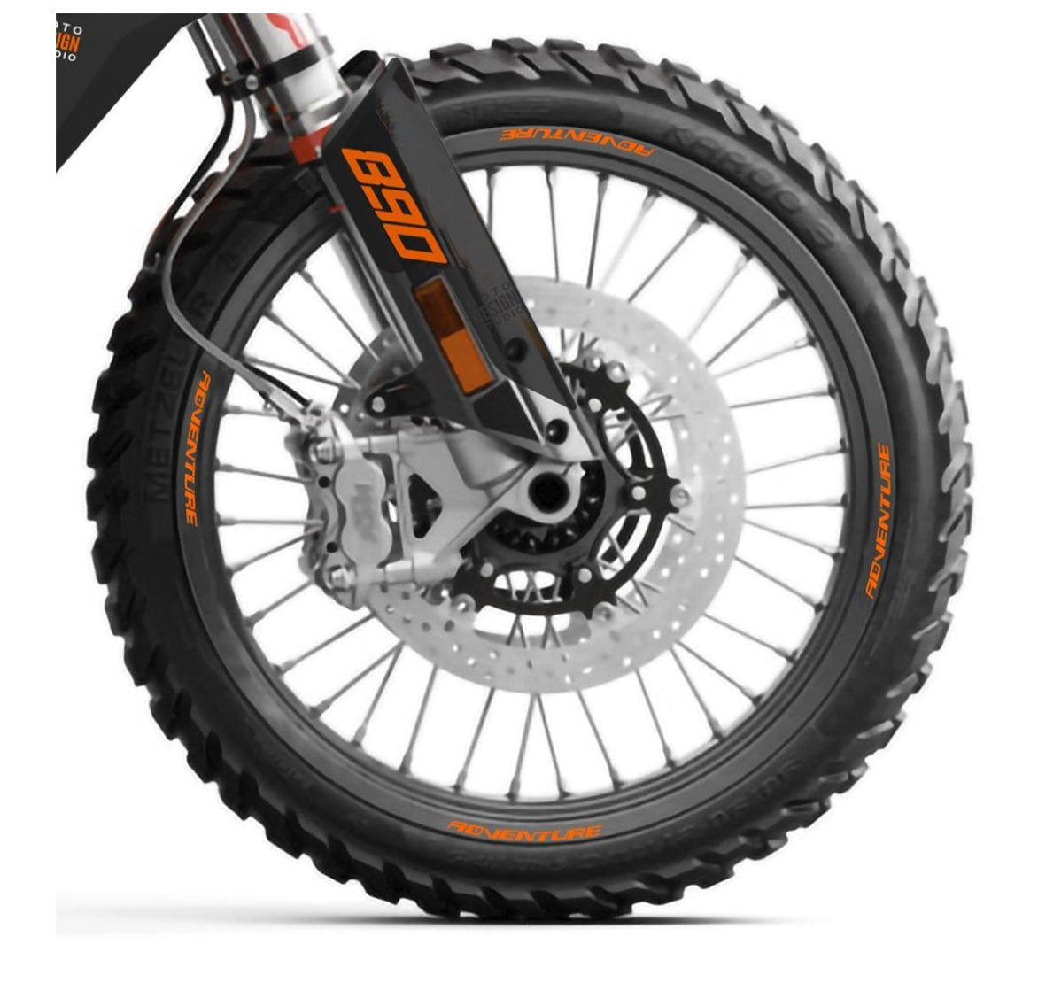 Kore - Orange - Wheel Graphics Kit