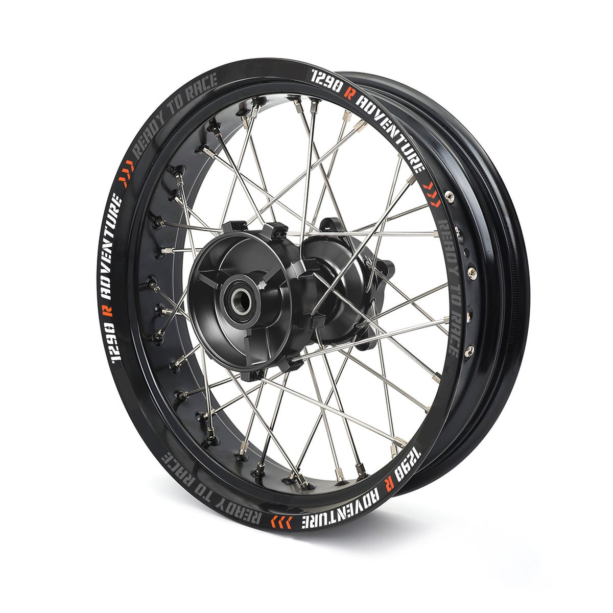 READY - Black/Orange - Wheel Graphics