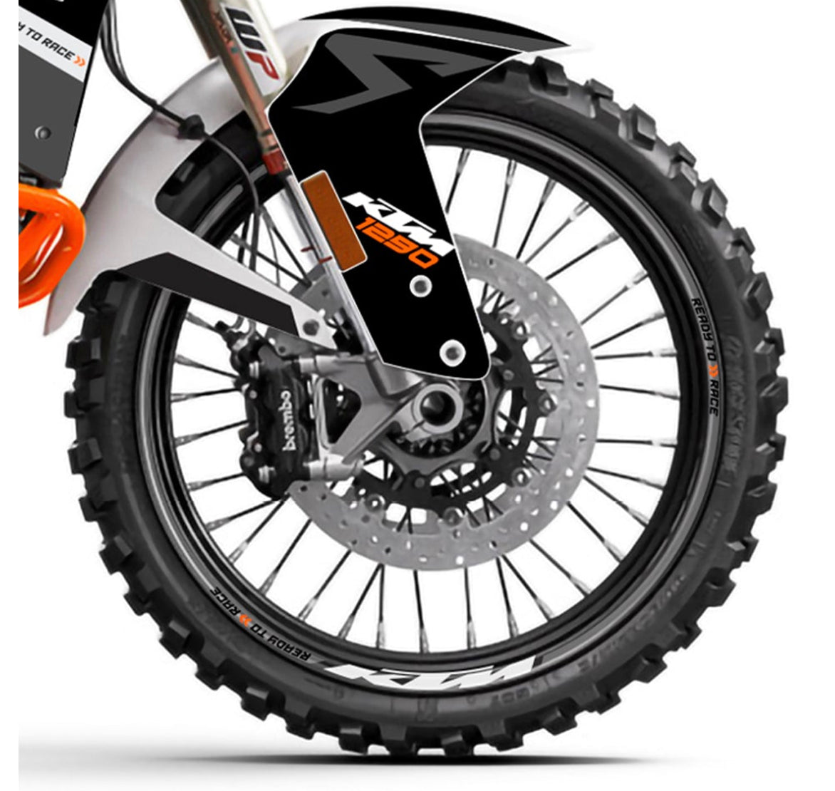 Ready To Race Grey Wheel Decal Kit